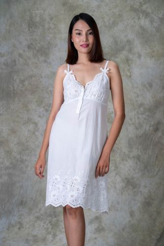 Cotton Embroidered Nighty KP2